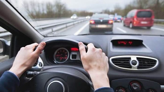 A person using defensive driving to prevent an accident