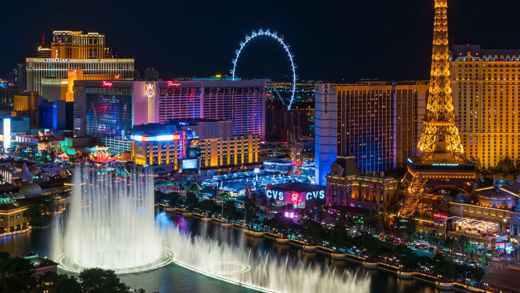 aerial view of las vegas