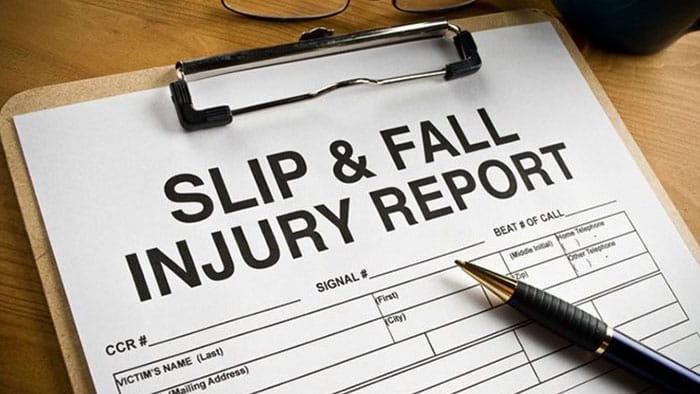 slip & fall injury report