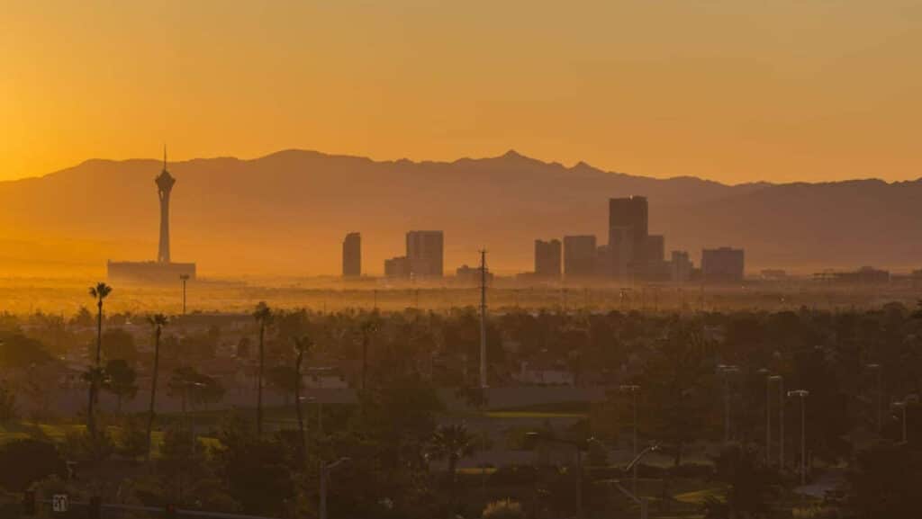Skyline view of Las Vegas.
