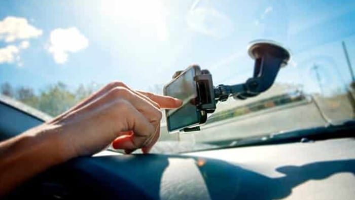 Lyft driver on phone before accident