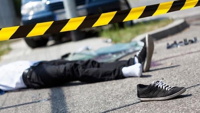 pedestrian on ground after an accident