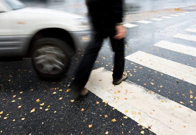 While crossing a road without zebra crossing, one must proceed only if