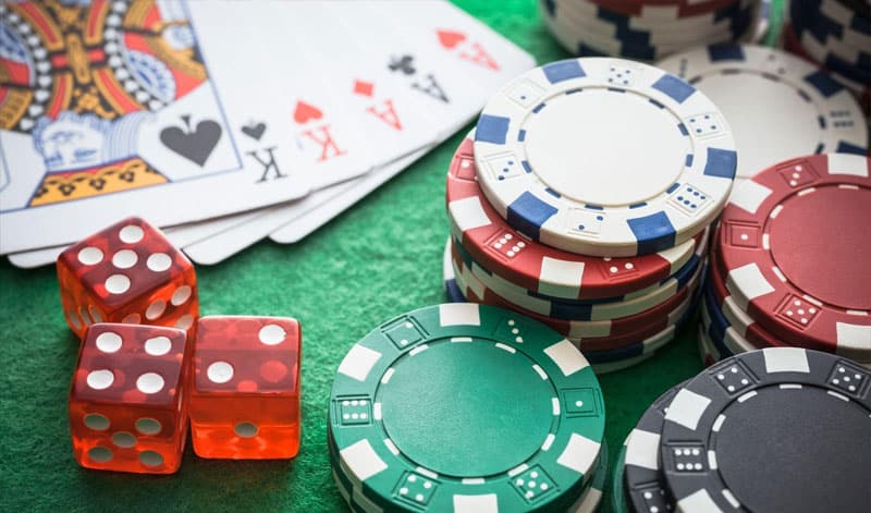 Chips, Dice & Cards from a Casino