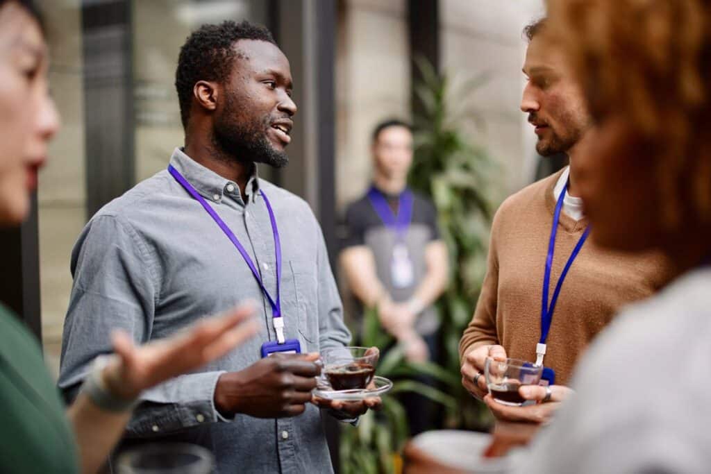 People Talking at a Convention