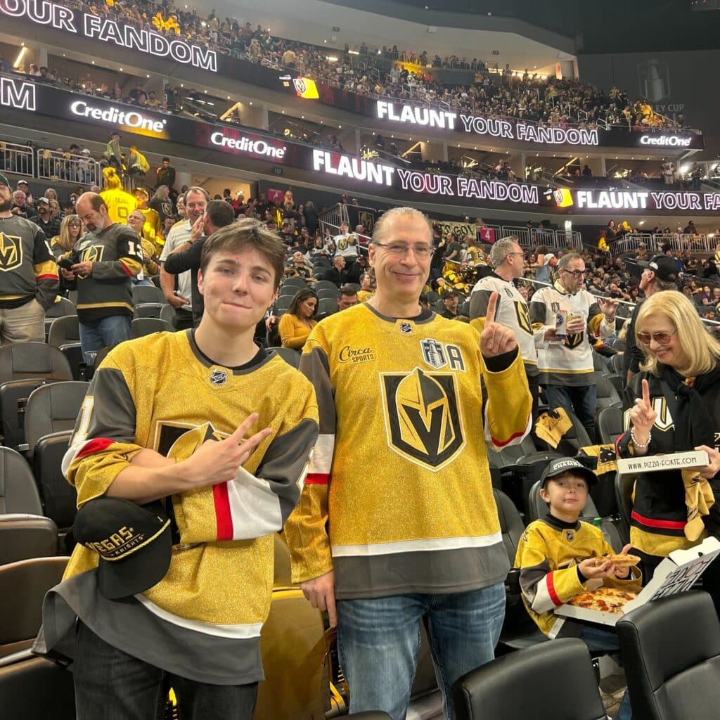 Adam Kutner at the Vegas Golden Knights Game 