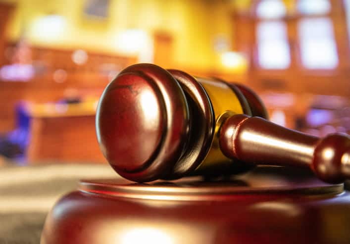 Penalty For A Car Accident Death 2 A gavel on a car accident injury lawyer's desk.