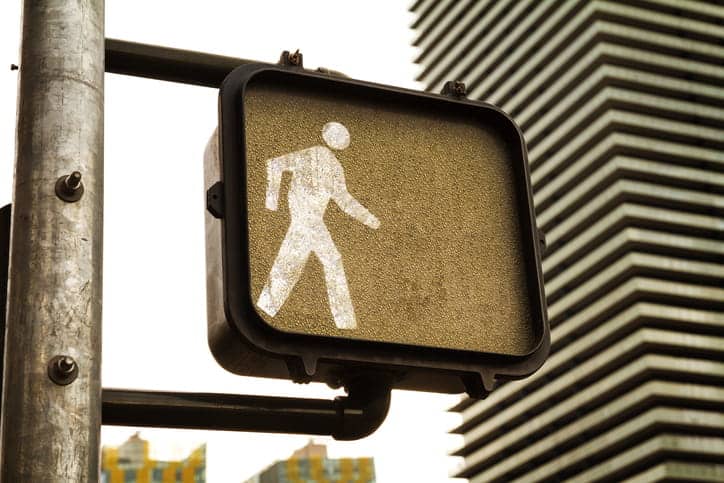 A crosswalk sign in Las Vegas. 