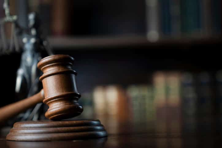 A gavel on a medical malpractice attorney's desk. 