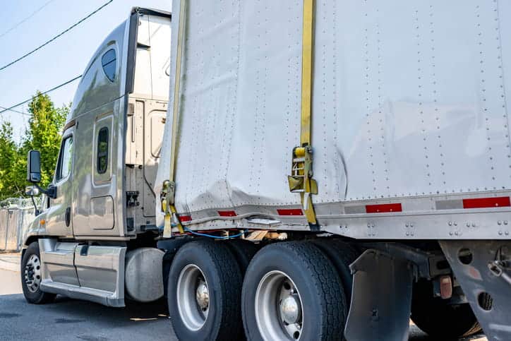 Paradise Truck Accident Attorney 1 A damaged semi-truck after being in an accident.