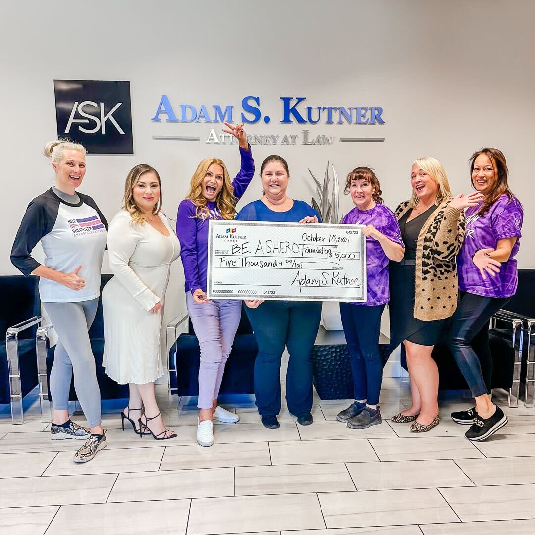 In The News 7 Adam kutner cares foundation donation to b. E. A s. H. E. R. O. Foundation.