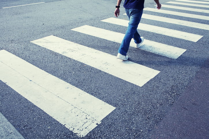 Summerlin Pedestrian Accident Lawyer 1 A person crossing a crosswalk.