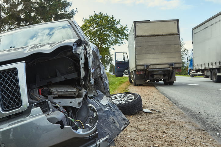 Henderson Truck Accident Lawyer 1 Severely damaged vehicle 1