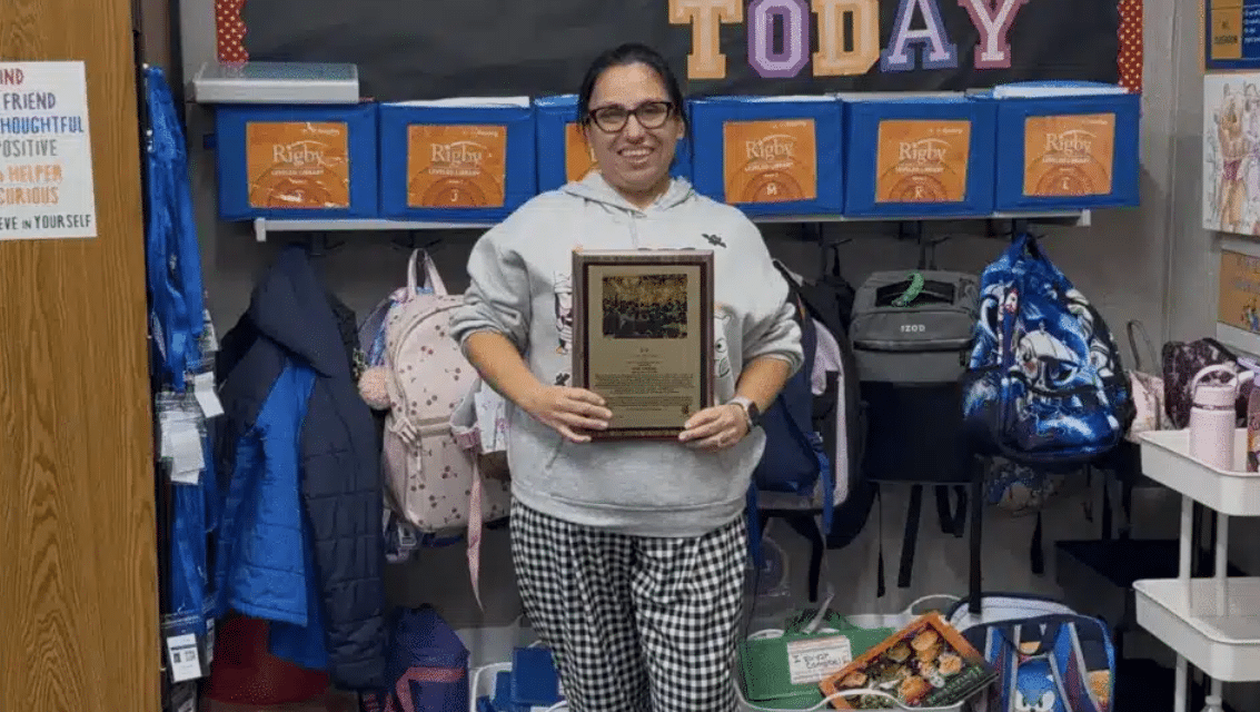 Adam Kutner Cares Community Champion Individual Honoree 1 Teacher community hero plaque recipient 1