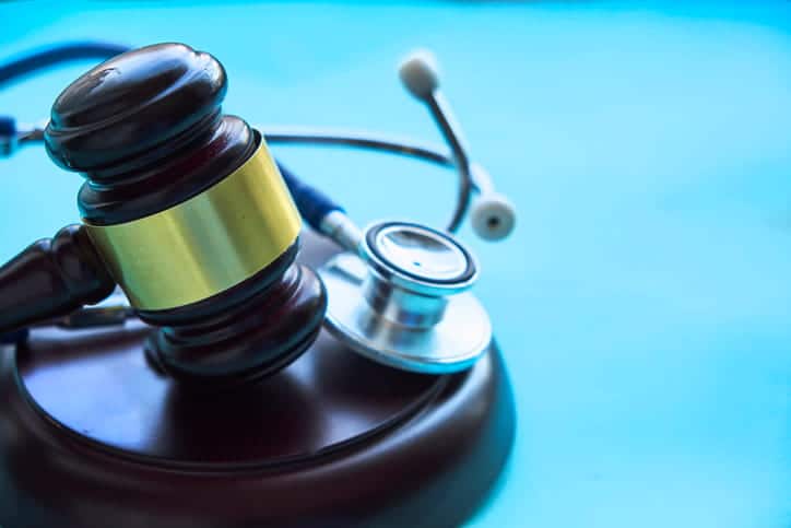 Failure To Treat Lawyer In Las Vegas 10 A gavel next to a stethoscope.