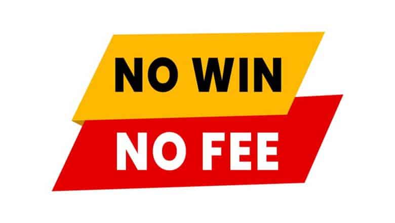 A graphic that reads: "no win. No fee. "